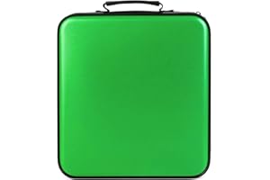 TIMCORR CD Case DVD Holders Storage - 432 Capacity Portable Disc Organizer & CD Wallet Binder Sleeve Holder for Car Travel | Media (Green)