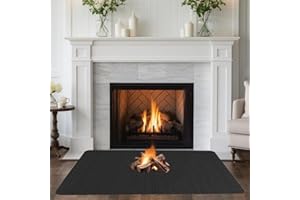 HIULLEN Base ignífuga, alfombrilla ignífuga para chimenea, 100 x 152,5 cm, placa de protección contra chispas para estufa de chimenea, placa de suelo ignífuga para barbacoas, camping, soldadura,