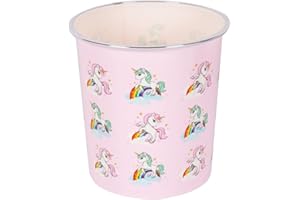 YöL Kids Unicorn Waste Bin Trash Can Garbage Storage Container Home Office Plastic Basket Dustbin