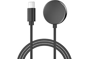 TwinkleHom Charger for Samsung Galaxy Watch 7/FE/Ultra, Magnetic Wireless Fast Charging Cable Cord USB Type C Charging Dock, Black, 3.3Ft