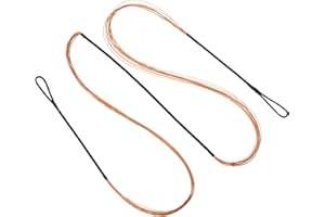 PATIKIL Remplacement de Corde d'arc, Corde d'arc Recourbée à 12 Brins pour Arc Classique Traditionnel AMO de 54 Pouces, Noir Orange