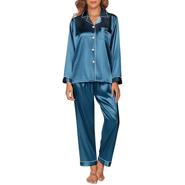 Pigiama Uomo In Raso A Righe Atxnn – Set Due Pezzi Con Maglia A Maniche Lunghe E Pantaloni
