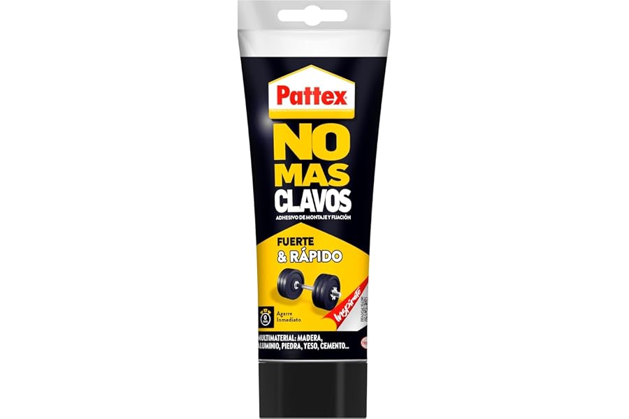 Pattex No Más Clavos Original, adhesivo de montaje resistente, pegamento fuerte para madera, metal y más, adhesivo instantáne