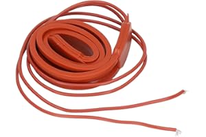 LIEBEWH Cinta Calefactora de Silicona 15 x 500mm AC 220V 35w Cinturón de Calefacción de Silicona -30°C-200°C Calentador Flexible Goma Antiescarcha Cinta Autorreguladora para Compresores de Aire Acondicionado