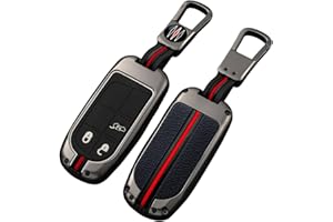 Otai Etui na Kluczyk Samochodowy ze Stopu Cynku Okładka Brelok Pasuje do Jeep Renegade Compass Grand Cherokee Chrysler 300C Wrangler Dodge Fiat Freemont (Matowy, 3 Przyciski)