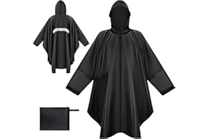 BTNEEU Poncho Pluie Imperméable Femme Cape de Pluie avec Capuche Zip Poncho Léger Réutilisable Manteau de Pluie Poncho Anti Pluie Veste de Pluie Homme pour Randonnée, Camping, Voyage, Cyclisme