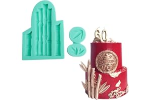 GUMEI Bambou et Feuilles Moule Silicone Moule Fondant gâteau décoration Outil Gumpaste Sucre