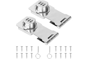 EXLECO 2X Loquet Porte con Serrure à Mot de Passe Cadenas et Loquets Exterieur Verrou Porte Interieure Moraillons de Verrouillage Inox Loquet Serrure Fermeture de Placard Hasp pour Tiroir Boîte Argent