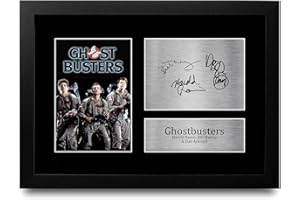 HWC Trading FR A4 Bill Murray Dan Aykroyd Harold Ramis Ghostbusters Gifts Printed Signed Autograph Picture for Movie Memorabilia Fans - A4 Framed