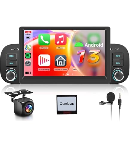 Autoradio Android 15.0 Pour Fiat Panda 2013-2020 - CarPlay/Android Auto Sans Fil, DAB+, GPS, Caméra De Recul 720P - 2 Go RAM + 64 Go