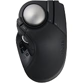 ELECOM Huge Plus Kablosuz Trackball Fare, Ergonomik 52 mm B&uuml;y&uuml;k Top, &Ccedil;oklu Bağlantılı Bluetooth, 2,4 GHz Kablosuz, Kablolu, 1