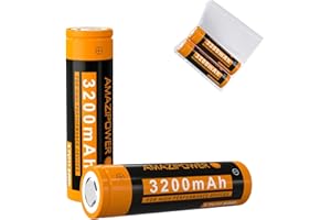 AMAZIPOWER Batteria Ricaricabile NiMH Batteria，3200mAh Alta Capacità Batteria 3.7Volt Batteria Ricaricabile per Torcia a LED, Lampade Frontali, Dispositivi Elettronici ecc ZE