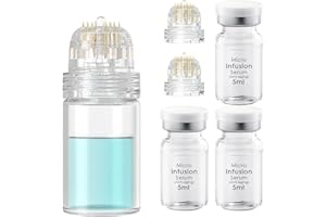 ‎LAZZYBEAUTY Microneedling Infusionssystem Set, Micro Microneedle Infusionssystem inklusive Hydra-Nadel 0,5 mm 1 Stk., 2 Ersatznadeln und 3 Anti-Aging Serum Ampullen 5 ml, Anti-Aging Lösung Behandlung