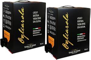 TERRE DI LIDIA SAPORI E SAPERI DI PUGLIA Terre di Lidia - Olio extravergine di oliva - 2 bag in box x 5 L (10 L) - scatola con rubinetto laterale - Filiera corta, Non filtrato - Varietà Ogliarola, Gusto Delicato - Produzione 100% italiana