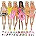 Price comparison product image Miunana 5 Sets Bathing Summer Clothes Swimsuits 5 Shoes with 2 Pool Float Lifebuoys for 30cm / 11.5inch Barbie Doll Xmas Gifts Random Pick (CE Certificate Inclued)