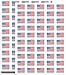 Supertogether Pack of 90 , 31x20mm , USA Flag United States of America Self-Adhesive Stickers