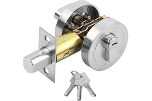 Azonelife Cerradura de Puerta Invisible, Cerradura de Un Solo Cilindro Pomos Puertas Interior Casa, Cerradura Puerta Exterior, Cerrojo Puerta Interior para Puerta Delantera, Puerta de Paso