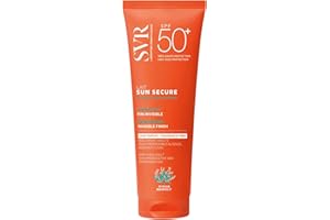 SVR - Sun Secure Lait SPF50+ - Lait solaire hydratant invisible – Très haute protection UVA, UVB, infrarouge et lumière visible – Peaux sensibles – Niacinamide, Vitamine E – 250 ml