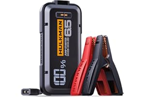 HULKMAN Alpha 65 Booster Batterie Voiture 1200A pour 6,5L Essence et 4L Diesel avec Écran LED 12V Démarreur de Batterie Voiture Lithium Portable et Intelligent