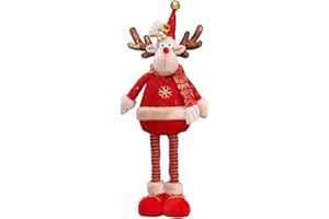 SPVN Decorazione Natalizia a Forma di Alce, Bambola di Natale Telescopica, Bambola Natalizia in Piedi con Alce, Decorazione Stagionale Babbo Natale, Pupazzo di Neve, Alce, per Casa e Ufficio