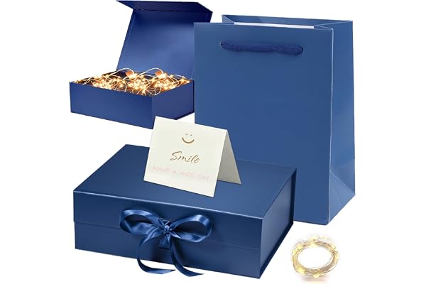 DAZZTIME Boîtes cadeaux magnétiques avec couvercle, boîtes cadeaux décoratives, boîte cadeau de luxe, boîte créative réutilisable, mariage