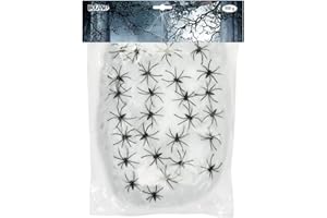 Boland Décoration Toile daraignée Blanche avec araignées 500 g Halloween