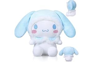 WAIMXDAO Cinnamoroll Giocattoli di Peluche, Bambole Cinnamoroll Peluche, Kawaii Cartoon Anime Serie Peluche Cinnamoroll, Soft Carino Animal Cane Plush Dolls, Regali per Ragazzi Ragazze