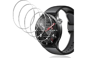 Yenwen Skyddsfilm för Xiaomi Watch S5 för pansarglas, 4 stycken vattentät härdat glasfolie, anti-repor skärmskydd, ultratunn bubbelfritt skärmskydd