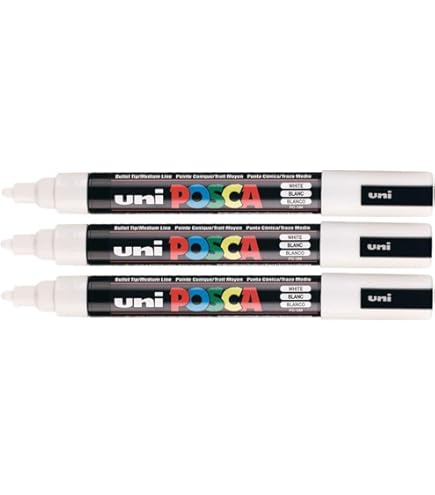Aazon.co : UNI POSCA PC-8K CHISEL TIP ARKER PEN- PINK (BOX OF 6 - View #5
