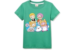 MINHUAHA Foxy and Boxy Merch Kids 100% Cotton T-Shirt for Boys and Girls Tee Sports Short Sleeve Tops 3-13years