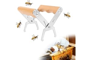 YUEYUAN Ape Telaio Grip con manico in legno Pinza per sollevamento a telaio per api, strumenti di apicoltura per apicoltori