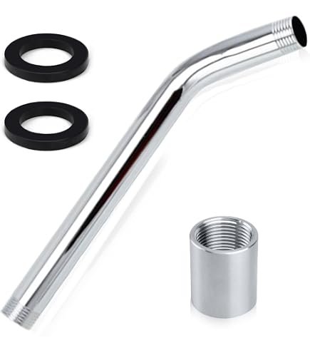Prolunga Per Soffione Doccia In Acciaio Inox 15 Cm | Filetto G1/2 (1/2 Pollice) | Kit Con Nastro E Guarnizioni