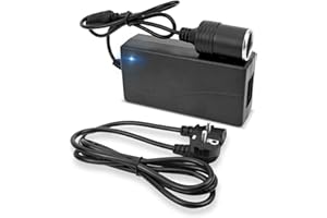 MUHOGXIO KFZ Netzadapter 5A 60W, Spannungswandler 230V auf 12V, Adapter Zigarettenanzünder Steckdose,AC auf DC Adapter 12V auf 230V,für Kühlbox, Dashcams, Fahrrekorder, Auto-Ladegerät
