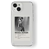 Multitronic iPhone 13 Compatible Michael Jackson Minimalist Poster Design Printed Transparent Case
