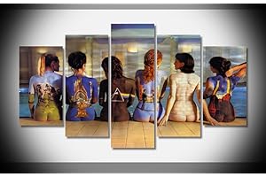 EPIKKANVAS Pink Floyd Lot de 5 impressions sur toile encadrées pour décoration murale de bureau et de maison 30 x 40 x 2,30 x 60 x 2,30 x 80 cm