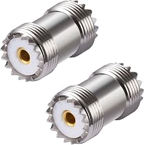 Adattatori A Barilotto SO239 UHF Femmina-femmina Per Connettori PL259, Confezione Da 2/4/10 Pezzi, Colore Argento, Nuovi, Universali
