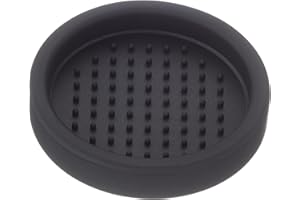VIA CREMA Base Appoggio Professionale per Tamper Acciaio Inox Scuro. Tappetino Tamper Mat Tondo Supporto Pressino da Caffè