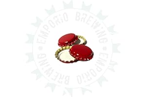 emporio enologico vesuviano Tappo Corona Rosso 26mm per Bottiglie Birra, Confezione 200 pz - Tappi Corona per Birra