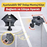 Pratikmen Ayarlanabilir 90&deg; Dolap Montaj K&ouml;şe Bağlantı ve G&ouml;nye Aparatı