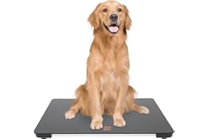 czyuRachel Báscula para perros, 65 x 45 cm, báscula de suelo, báscula de paquetes, báscula veterinaria, báscula de plataforma para perros grandes, 0,022 Lbs de error de alta precisión