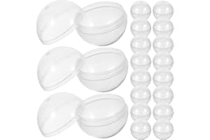 Warmhm Kaugummi-Automatenkapsel 100 Stück Leere Runde Kapseln Kleine Kugeln Mini-Kunststoff-Preisbehälter Befüllbare Überraschungsball-Box für DIY-Partygeschenke Ornament 28 Mm