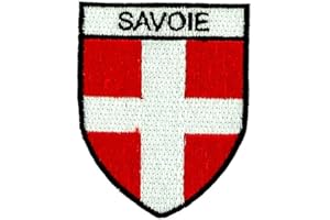 AKACHAFACTORY Patch ecusson brode backpack drapeau blason pays armoirie savoie savoyard croix