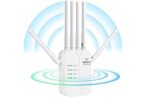 GENERICO Ripetitore WiFi Extender Amplificatore Segnale Wi-Fi 6 Antenna,2 RJ45 LAN Porte,Ripe titore,Router e AP 3 in 1,Range Extender Wi Fi di 300 m²,Ripetitore WiFi Per Casa e Ufficio (610)