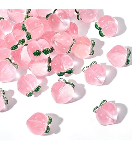 Lot De 60 Perles En Verre Soufflé Forme Fruits/légumes - Cerise, Fraise, Pastèque, Etc. - Pour Création De Bijoux DIY