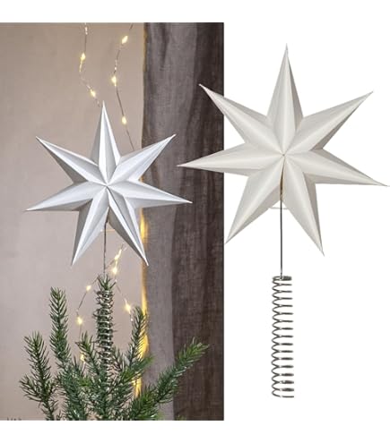Broste Copenhagen Kerstboompiek Top Star van papier in de kleur zilver