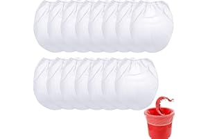 PDDENALITY 15PCS Paint Strainer Bags, White Paint Filters Strainers, mesh strainer with Elastic Top Opening for Home Brewing Gardening Buckets Painting Tool For Smooth Finish