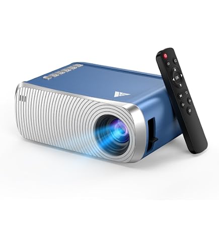 ELEPHAS 2024 Mini vidéoprojecteur Portable 15000 lux 1080p HD, Compatible avec iPhone/Android/Tablette/HDMI/TV Stick/USB (Sac et trépied Inclus