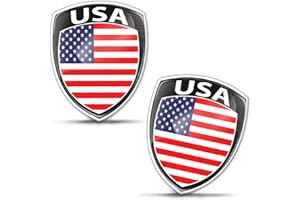 Biomar Labs® 2 x 3D Silicone Adesivi Resinati Bandiera Nazionale USA United States Stati Uniti America Emblema per Auto Moto Finestrìno Scooter Bici Motociclo Tuning F 157