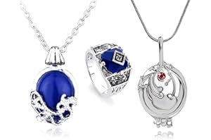 HJYZY The vampiro Diar.s Jewelry Daywalking Katherine Sapphire Collana Elena Gilbert Apertura Vervain Locket Collana Daylight Walking Signet Anello Caroline Set con adesivi 13 pz
