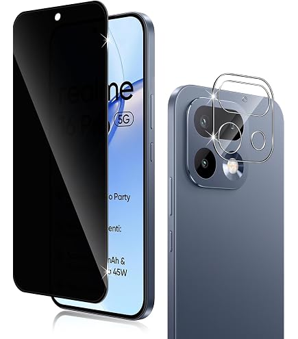 Ibywind Vetro Temperato per Realme 16 5G,2 Pezzi Durezza 9H PellicolaProtettiva con Protezione Fotocamera,Facile da installare,Compatibile con ImpronteDigitali,Antigraffio,Senza Bolle